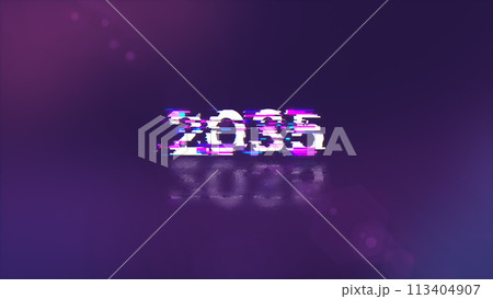 2035 text with screen effects of technological...のイラスト素材 [113404907 ...