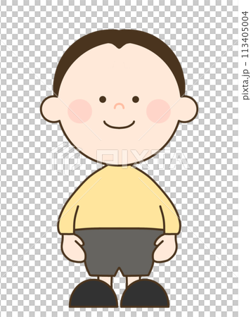 兩個瀏海中間分開的可愛男孩 113405004