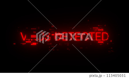 Virus detected text with screen effects of technological glitches Virus detected text with screen effects of technological glitches 113405031