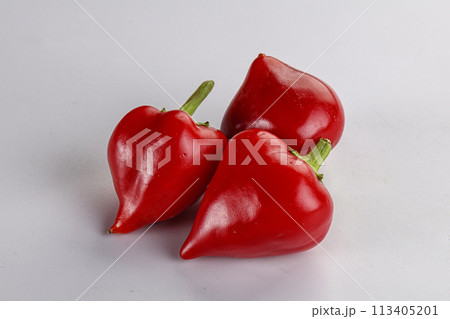 Red spicy cherry pepper heap Red spicy cherry pepper heap 113405201