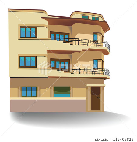 illlustration of vintage building illlustration of vintage building 113405823