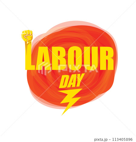 1 may Happy labour day vector label with strong protest fist in the air on vintage red watercolor stricket background. vector happy labor day background or banner with man hand. workers may day poster 1 may Happy labour day vector label with strong protest fist in the air on vintage red watercolor stricket background. vector happy labor day background or banner with man hand. workers may day poster 113405896