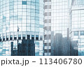 Modern architecture. Reflection of buildings. Office centers. High quality photo 113406780