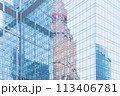 Modern architecture. Reflection of buildings. Office centers. High quality photo 113406781