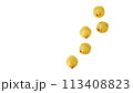 Five Yellow rubber ducks on a white background 113408823
