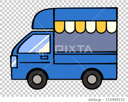 Simple food truck illustration material 113409152