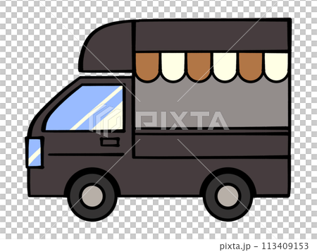 Simple food truck illustration material 113409153