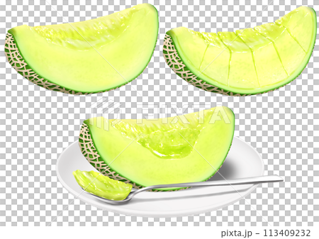 瓜切綠切口盤勺 113409232