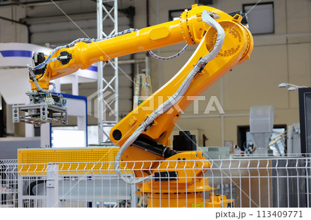 work cell with robotic palletizer system 113409771