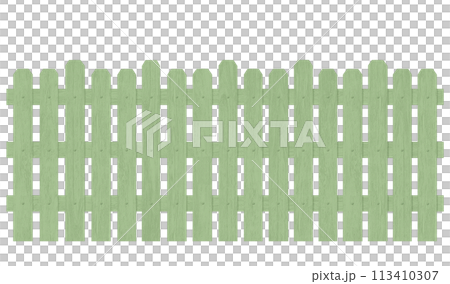 Green wooden fence D Green wooden fence D 113410307