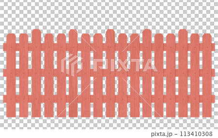 Red wooden fence D Red wooden fence D 113410308