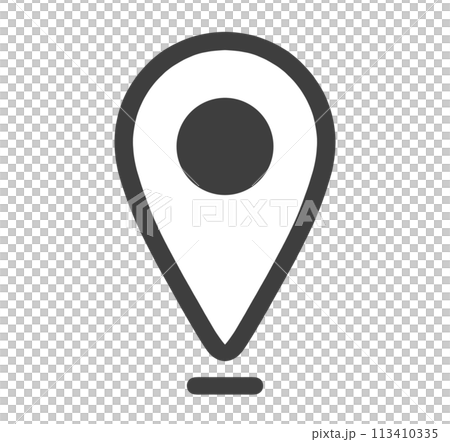 シンプルな黒色のマップアイコン 113410335