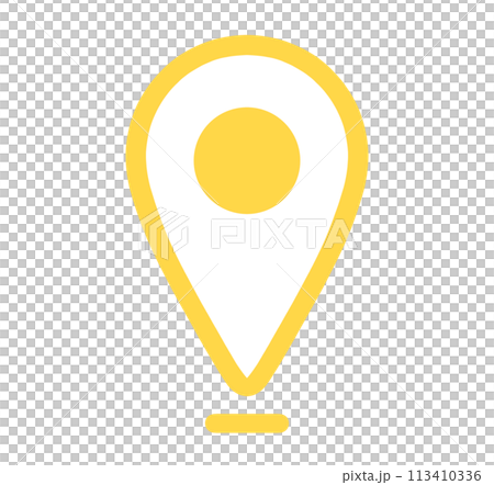 シンプルな黄色のマップアイコン 113410336