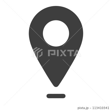 シンプルな黒色のマップアイコン 113410341