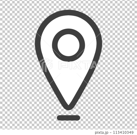 simple black map icon 113410349