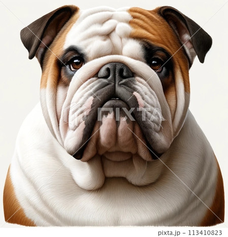 フレンチブルドッグの白い仔犬 フレンチブルドッグの白い仔犬 113410823