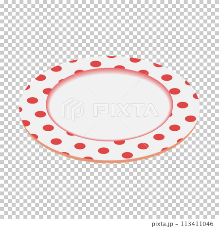 Illustration material: Empty plate. Tableware. 113411046