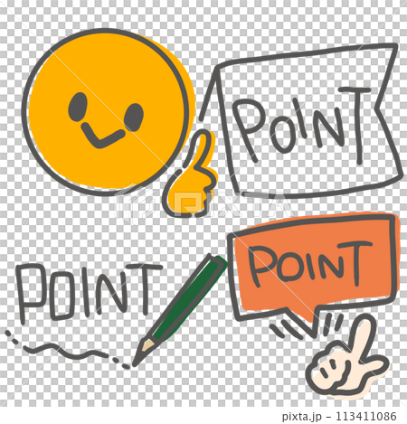 POINT illustration set 113411086