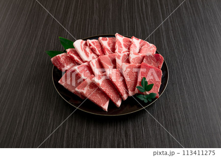 国産豚ロース　焼肉　皿盛り 113411275