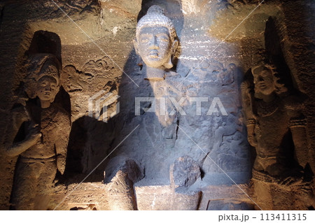 インド 世界遺産アジャンター石窟群 インド 世界遺産アジャンター石窟群 113411315