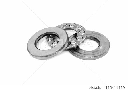 Thrust ball bearing isolated on white background Thrust ball bearing isolated on white background 113411339
