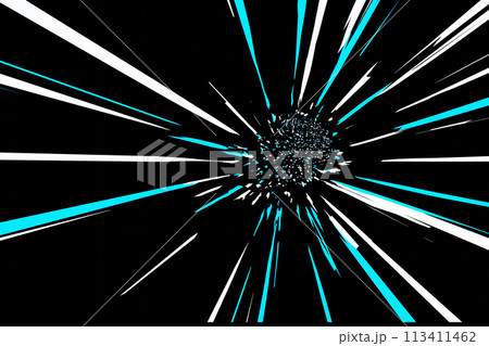 Flying into sci-fi tunnel with glowing neon light, loop motion graphic for technology concept, 3D Flying into sci-fi tunnel with glowing neon light, loop motion graphic for technology concept, 3D 113411462