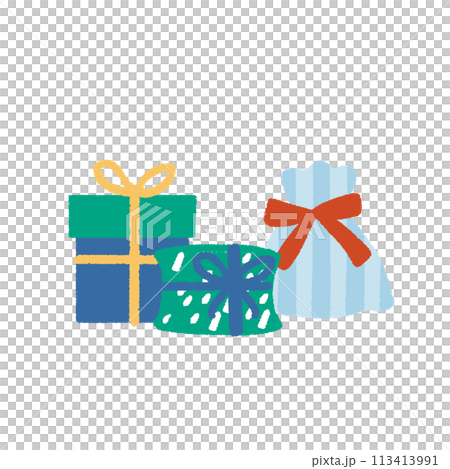 手書きのプレゼントのイラスト 113413991