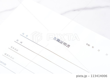 対象の従業員が対象の会社所属であることを証明するための書類、在職証明書 対象の従業員が対象の会社所属であることを証明するための書類、在職証明書 113414006