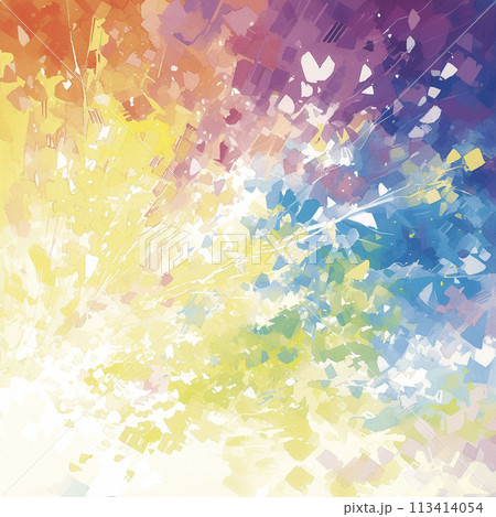 カラフルな水彩画の背景　AI画像 113414054
