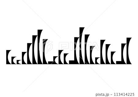 Sound wave. Audio digital equalizer technology, musical pulse vector Illustration. Voice line waveform or volume level symbol. Curve radio wave 113414225