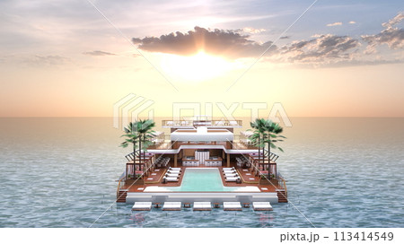 海上のリゾート施設 113414549