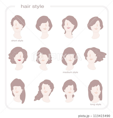 マダム向けヘアスタイル・ヘアカタログ・ショートスタイル・ミディアム・ロングヘア マダム向けヘアスタイル・ヘアカタログ・ショートスタイル・ミディアム・ロングヘア 113415490