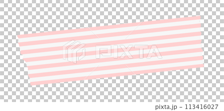 Cut pink and white striped masking tape - a simple and stylish decoration material Cut pink and white striped masking tape - a simple and stylish decoration material 113416027