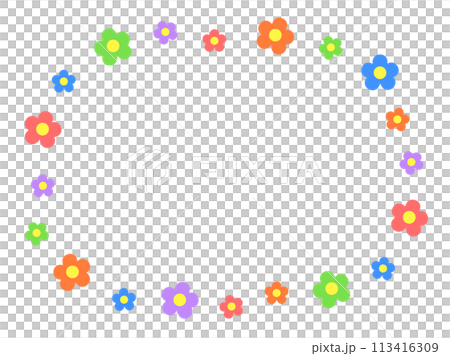 Simple floral circular frame Simple floral circular frame 113416309