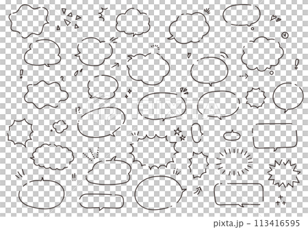 時尚可愛的手繪語音氣泡套裝 時尚可愛的手繪語音氣泡套裝 113416595