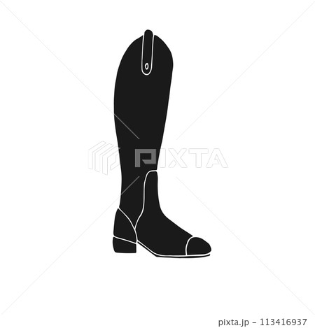 Vector hand drawn doodle sketch horse riding boot 113416937