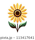 シンプルなひまわり 113417641