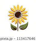 シンプルなひまわり 113417646