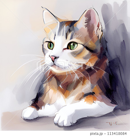 凛々しい猫 113418084