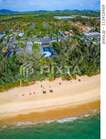 View of Natai beach resort in Khao Lak, Phang Nga, Thailand 113418489