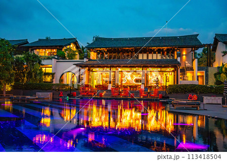 View of Natai beach resort in Khao Lak, Phang Nga, Thailand View of Natai beach resort in Khao Lak, Phang Nga, Thailand 113418504