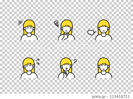 Negative children icon set Negative children icon set 113418721