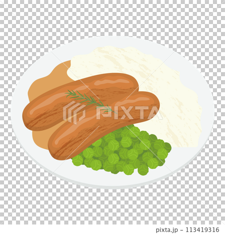 バンガーズアンドマッシュのイラスト バンガーズアンドマッシュのイラスト 113419316