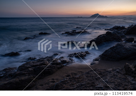 夕暮れの海岸 伊良湖岬 夕暮れの海岸 伊良湖岬 113419574