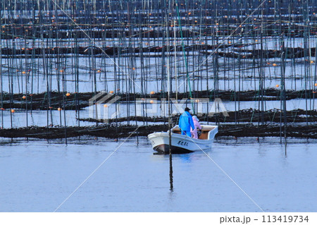 大牟田市　有明海　海苔畑、 113419734