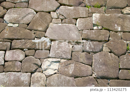 [愛知県]清須市朝日城屋敷の清洲城石垣 113420275