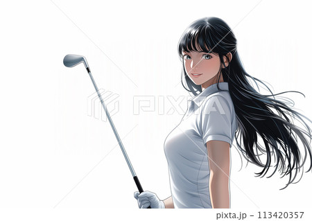 ゴルフ女子 113420357