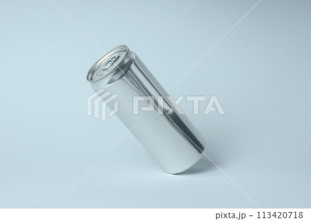 Close-up view of shiny tin cans for drinks Close-up view of shiny tin cans for drinks 113420718