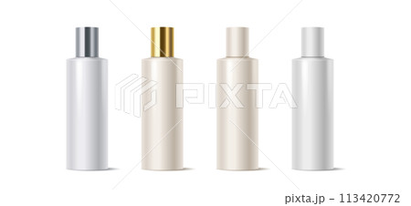 Mockup cosmetic products bottles realistic illustration set Mockup cosmetic products bottles realistic illustration set 113420772