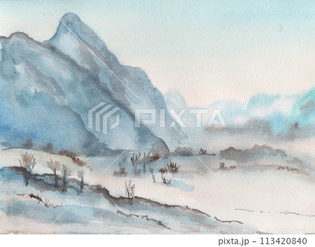 high northern mountains in winter high northern mountains in winter 113420840